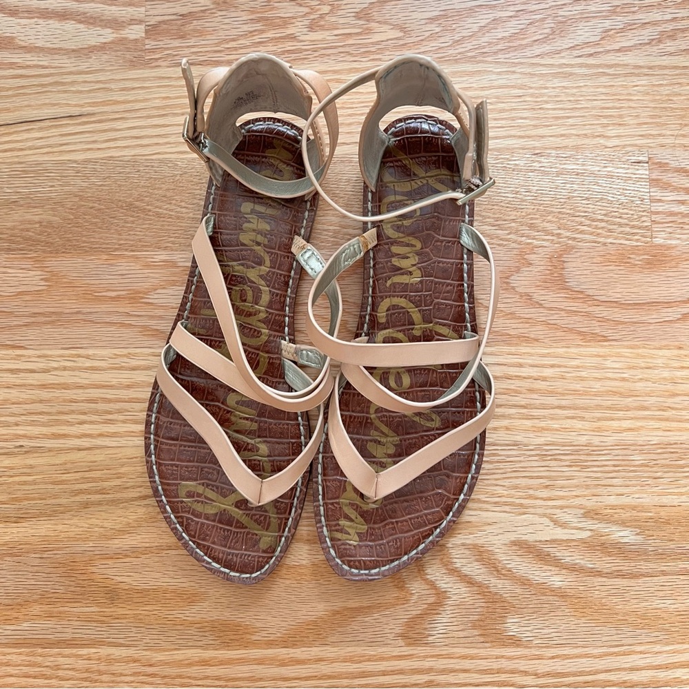 Sam Edelman Gilroy Tan Leather Strappy Sandals 9.5